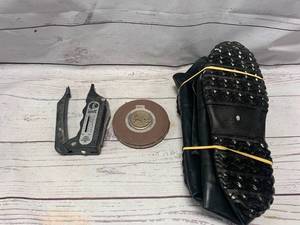 lot 52 image: Sears Craftsman 39002 100ft Tape, Boots size 8, Fishin Magician