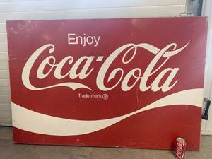 lot 60 image: Vintage Metal Coca Cola Sign