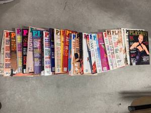 lot 64 image: Lot of 30 Vintage Playboy Magazines from 1980s 90s