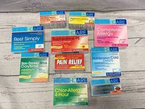 lot 72 image: Fill in the Medicine Cabinet, All in Date Medicines $49 retail