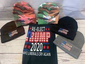 lot 75 image: 5 Trump Winter Hats & Trump Neck Gaiter
