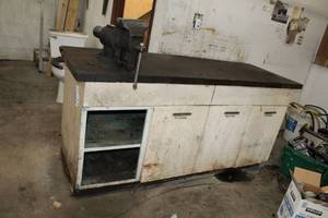 lot 83 image: Work Bench 3-Storage Doors 2-Shelf