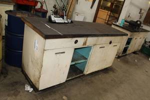 lot 82 image: Work Bench 3-Storage Doors 2-Shelf