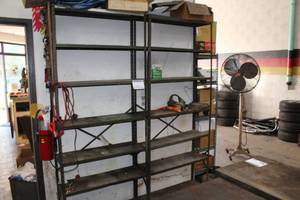 lot 100 image: Lot of (2) Metal Storage Rack with Metal Shelves 7-shelf