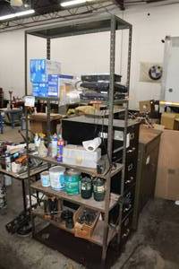 lot 101 image: Metal Storage Rack with Metal Shelves 4-shelf