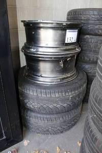 lot 132 image: Lot of (4) Lexus 18 5-Lug Wheels and Continental Extreme 24545ZR18 96Y Tires