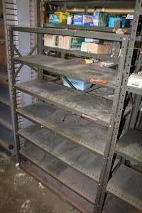 lot 116 image: Metal Storage Rack with Metal Shelves 7-shelf