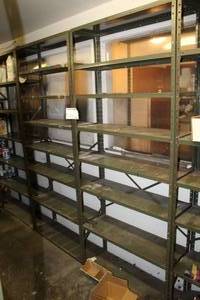 lot 103 image: Lot of (2) Metal Storage Rack with Metal Shelves 7-shelf