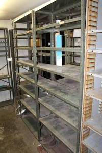 lot 105 image: Lot of (2) Metal Storage Rack with Metal Shelves 8-shelf