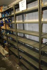 lot 108 image: Lot of (2) Metal Storage Rack with Metal Shelves 8-shelf
