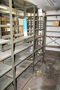 lot 110 image: Lot of (2) Metal Storage Rack with Metal Shelves 6-shelf