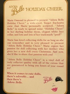 lot 11 image: Two Marie Osmond Dolls- Adora Belle Holiday Cheer