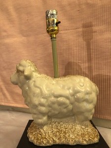 lot 66 image: Adorable Lamb Lamp