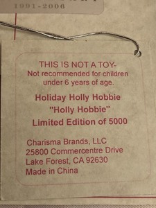 lot 13 image: Marie Osmond Doll- Holiday Holly Hobby