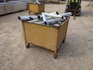 lot 512 image: Stackable Steel Metal Container for Scrap, with Scrap Steel & Aluminum