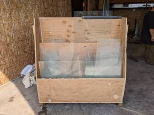 lot 558 image: Rolling Cart w Glass Inventory