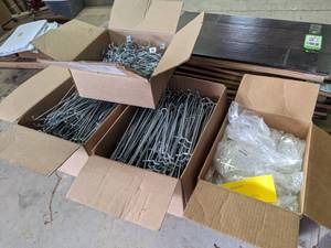 lot 643 image: (4) Boxes of Assorted Peg Hooks & Label Holders