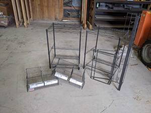lot 653 image: Misc. Wire Shelving and Peg Hook Displays