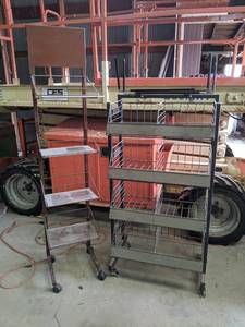 lot 665 image: (2) Rolling Display Racks