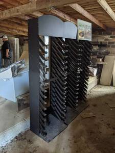 lot 679 image: (3) Hardwood Flooring Display Racks