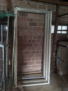 lot 683 image: (3) Extruded Aluminum Commercial Door Frames