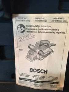 lot 42 image: Bosch Hand Planer With Instructions
