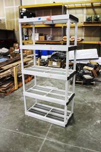 5 Shelf Plastic Ventilated Storage Shelving Unit