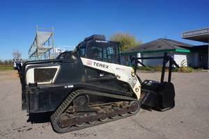 2010 Terex PT100 Posi Track Multi Terrain Tracked Skid Loader Skid Steer With Loftness Mulching Head