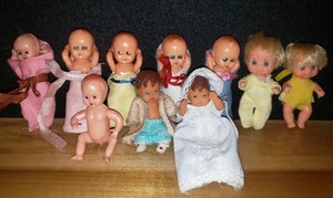 lot 68 image: Miniature Baby Dolls