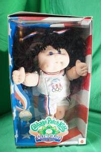 lot 81 image: 1996 Olympikids Girl Curly Black Hair - Cabbage Patch Kids