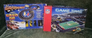 lot 29 image: NFL Game Time Talking Football Game & Road Race Set