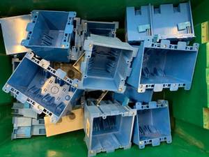 BLUE OUTLET BOXES