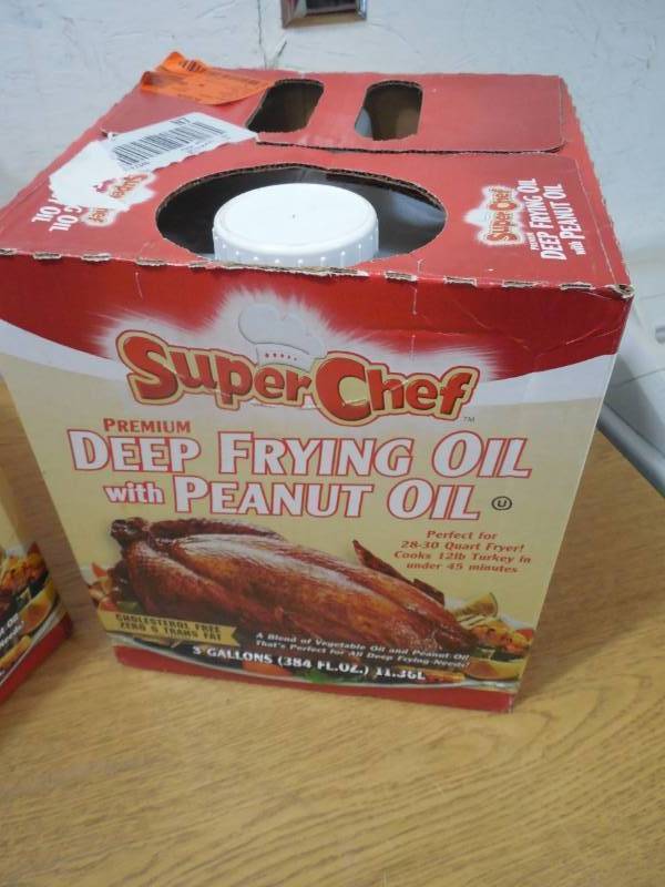 (2) Super Chef 3 Gal. Deep Frying Oil with Peanut Oil