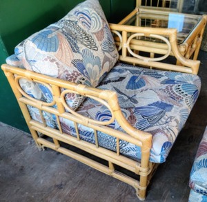 lot 76 image: Bamboo Chair And Table Set