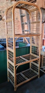 lot 77 image: BambooWicker Bookshelf