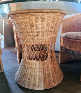 lot 79 image: Wicker Table And Chairs