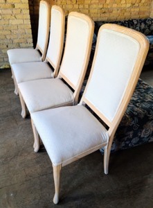 lot 89 image: Four Upholstered Dining Chairs