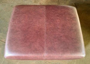 lot 109 image: Burgundy Ottoman