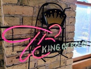 lot 123 image: Budweiser Beer Neon Sign