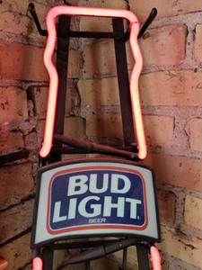 lot 127 image: Bud Light Beer Bottle Neon Sign