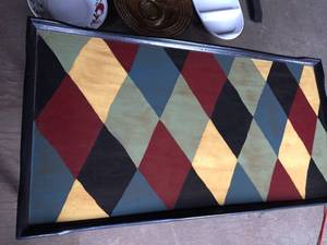 lot 160 image: Awesome Folk Art Hand Painted Table