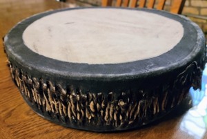 lot 38 image: Antique Woven Drum