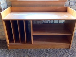 lot 30 image: Small Teak Console Style Cabinet