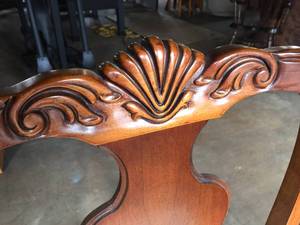 lot 179 image: Wooden Ornate Padded Chair