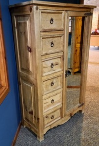 lot 54 image: Vintage Pine Armoire