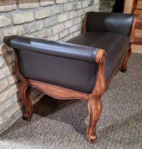 lot 53 image: Leather Dressing Bench