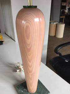 lot 187 image: Wooden Table Lamp With Marble Base