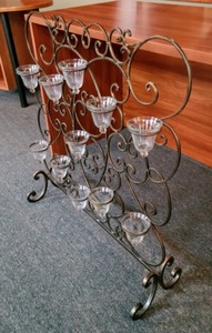 lot 68 image: Decorative Metal Candleholder
