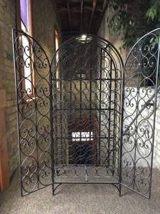 lot 218 image: Ornate Metal Wine Rack