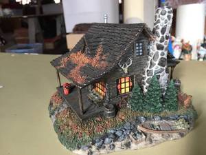 lot 233 image: Terry Redlin  Comforts Of Home Cabin Statue